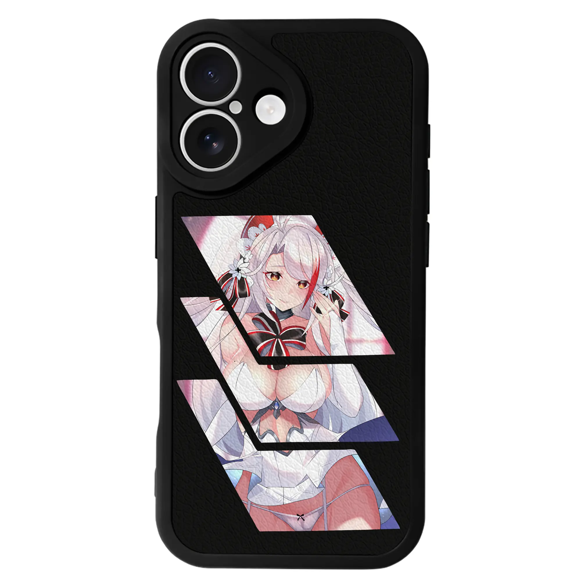 アズールレーン グッズ,プリンツ・オイゲン - IPhone 16シリーズ対応 ・ シリコンスマホケース ・ レザー調 ・ 高精度フィット ・ 耐衝撃 ・ ワイヤレス充電対応 ・ 精密カット